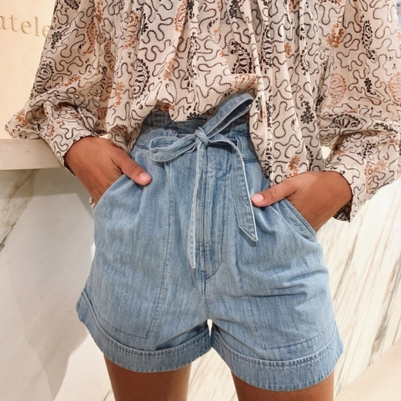 Isabel Marant Etoile Marius Denim Shorts - Picture 1 of 11